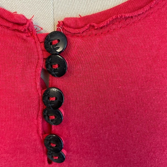 Animal Brand Hawaiian flower short sleeve printed red tee tshirt women’s size L - Picture 3 of 6